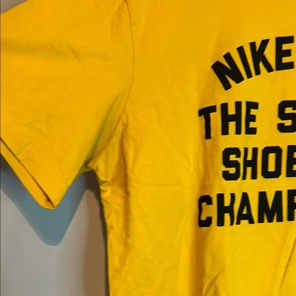 Nike Yellow Tee with Black Text - Picture 5 of 8